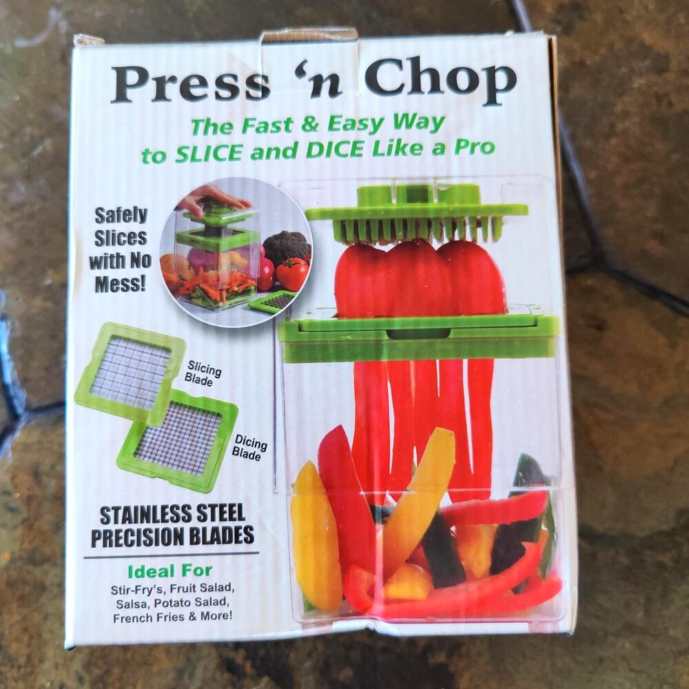 Press 'n Chop Easy Convenient Food Slicer and Dicer for Fruits and Vegetables